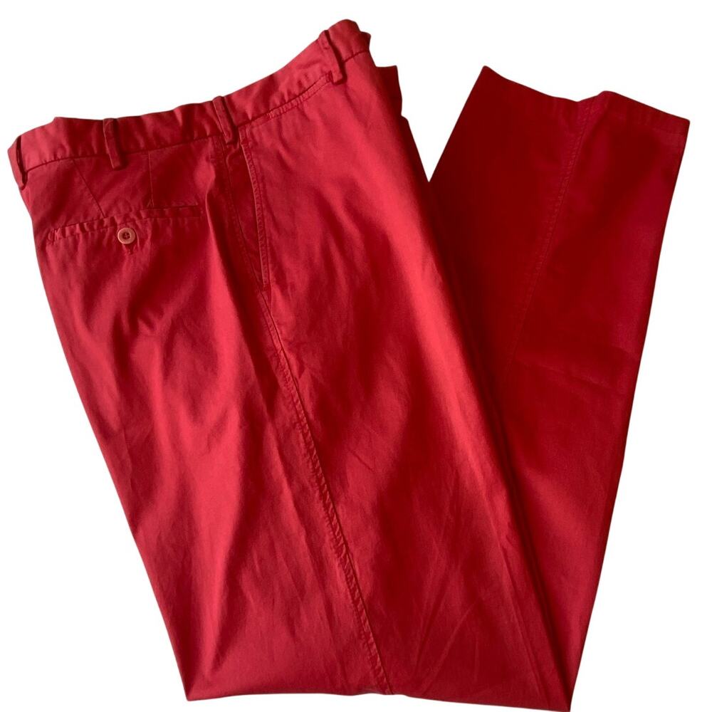 Maurizio Baldassari Men's Chino Pants Made in Italy Dark Red Size 52 (US 36x33)